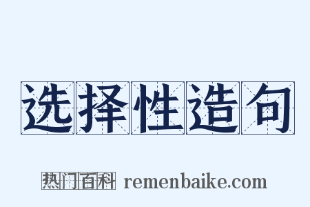 选择性造句是什么意思的图片